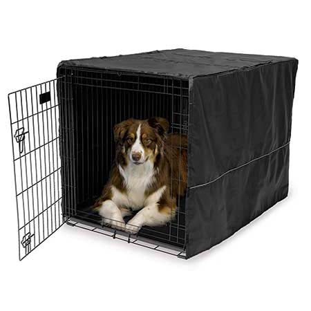 43" x 30" x 30" Midwest Quiet Time Crate Cover Black Polyester